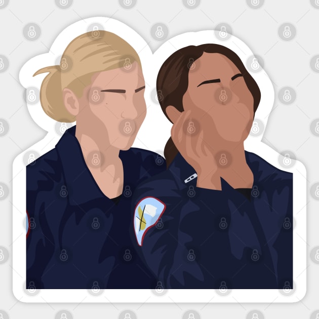 Gabby Dawson & Leslie Shay | Chicago Fire Sticker by icantdrawfaces